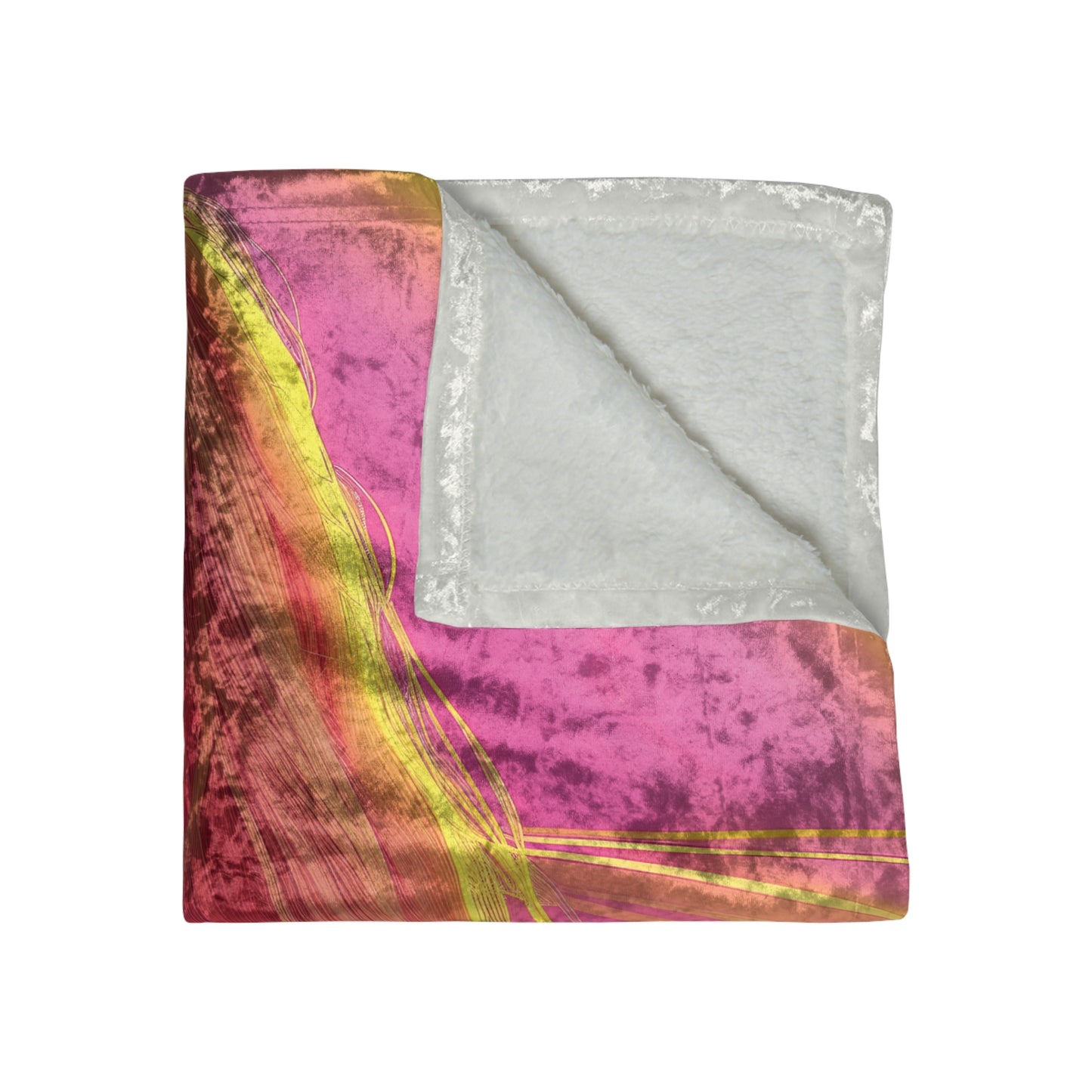 Pink Planet Rayna Crushed Velvet Blanket