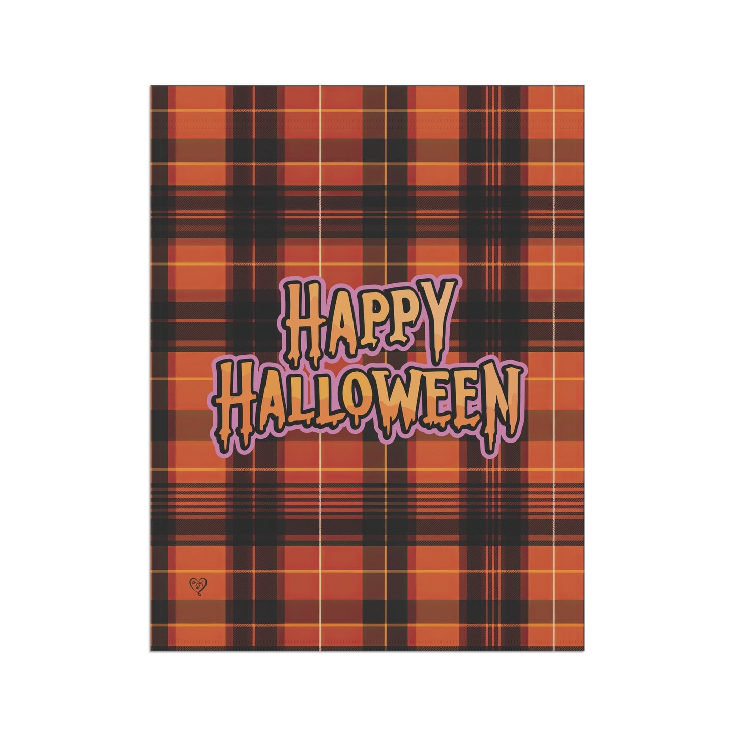 Happy Halloween Plaid Garden & House Banner