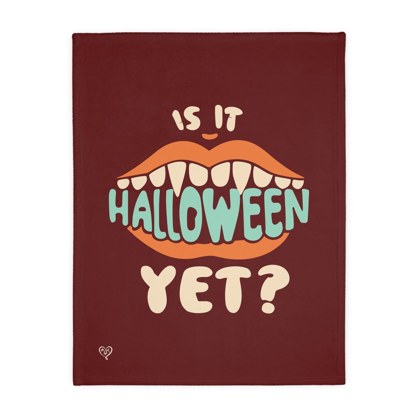 Is It Halloween Yet Velveteen Minky Blanket (Two-sided print)