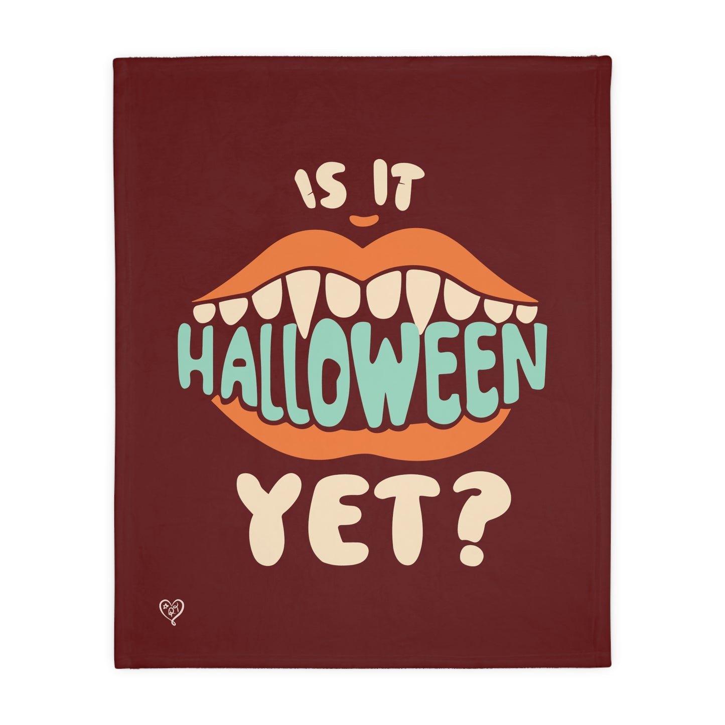 Is It Halloween Yet Velveteen Minky Blanket (Two-sided print)