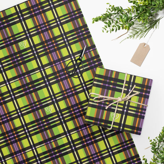 Mismatched Plaid (Green) Wrapping Paper