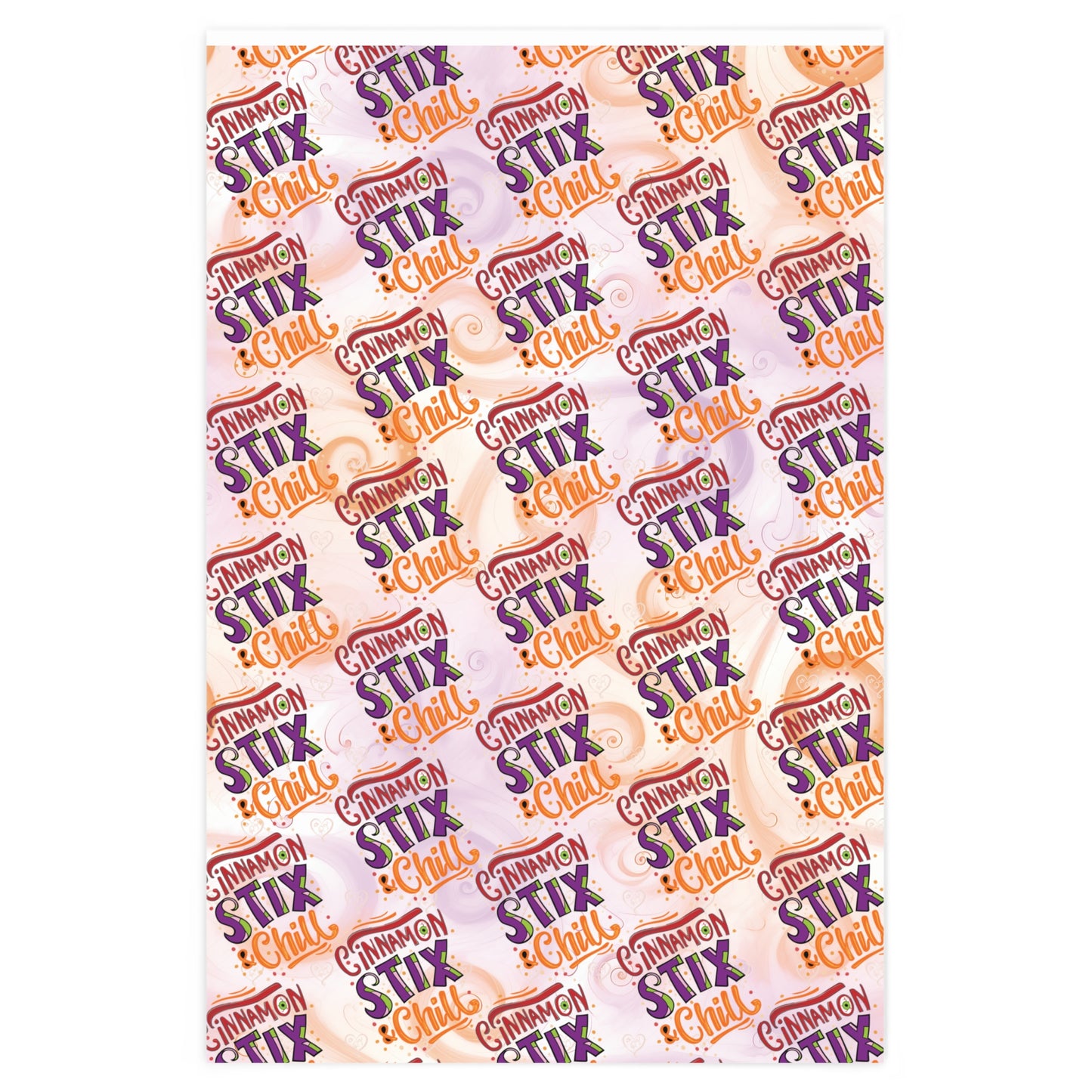 Cinnamon Sticks & Chill Pattern (Halloween) Wrapping Paper