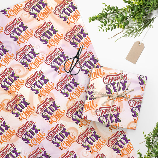 Cinnamon Sticks & Chill Pattern (Halloween) Wrapping Paper