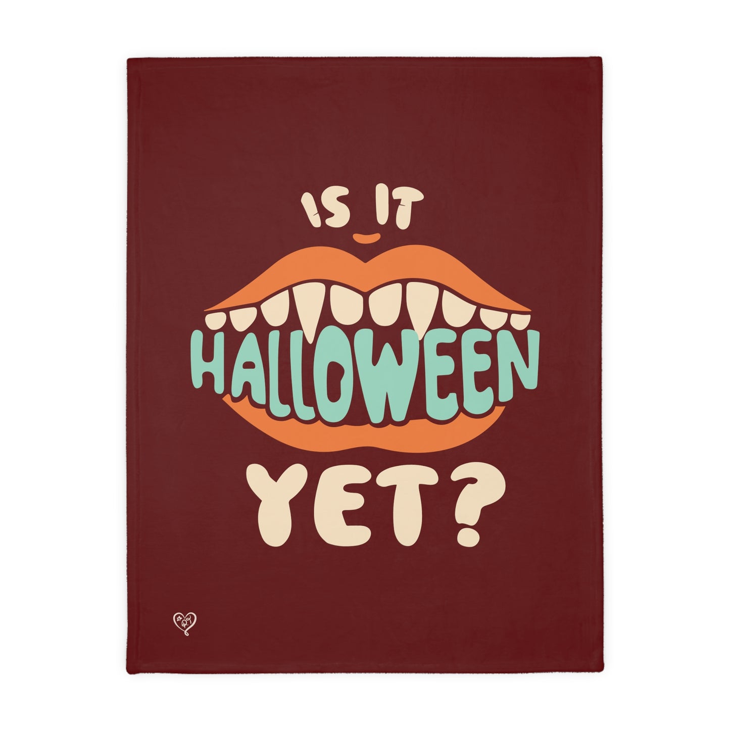 Is It Halloween Yet Velveteen Minky Blanket (Two-sided print)