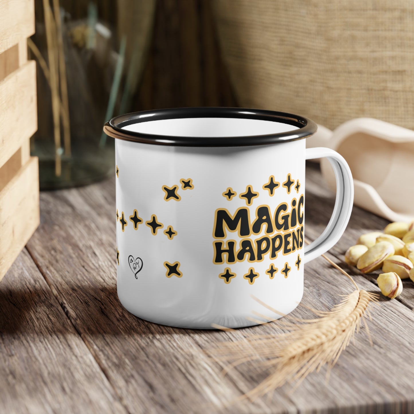 Magic Happens Enamel Camp Cup Mug