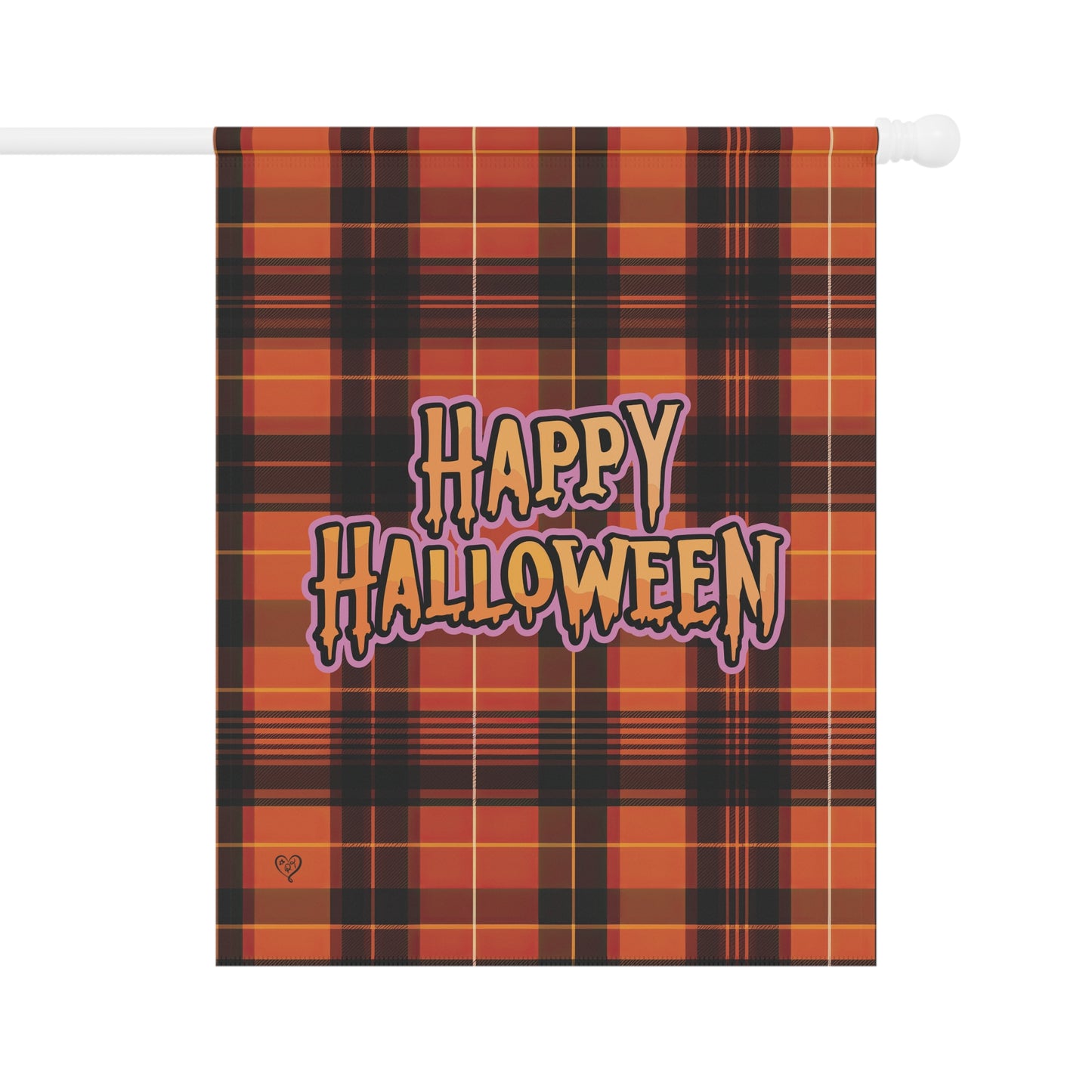 Happy Halloween Plaid Garden & House Banner