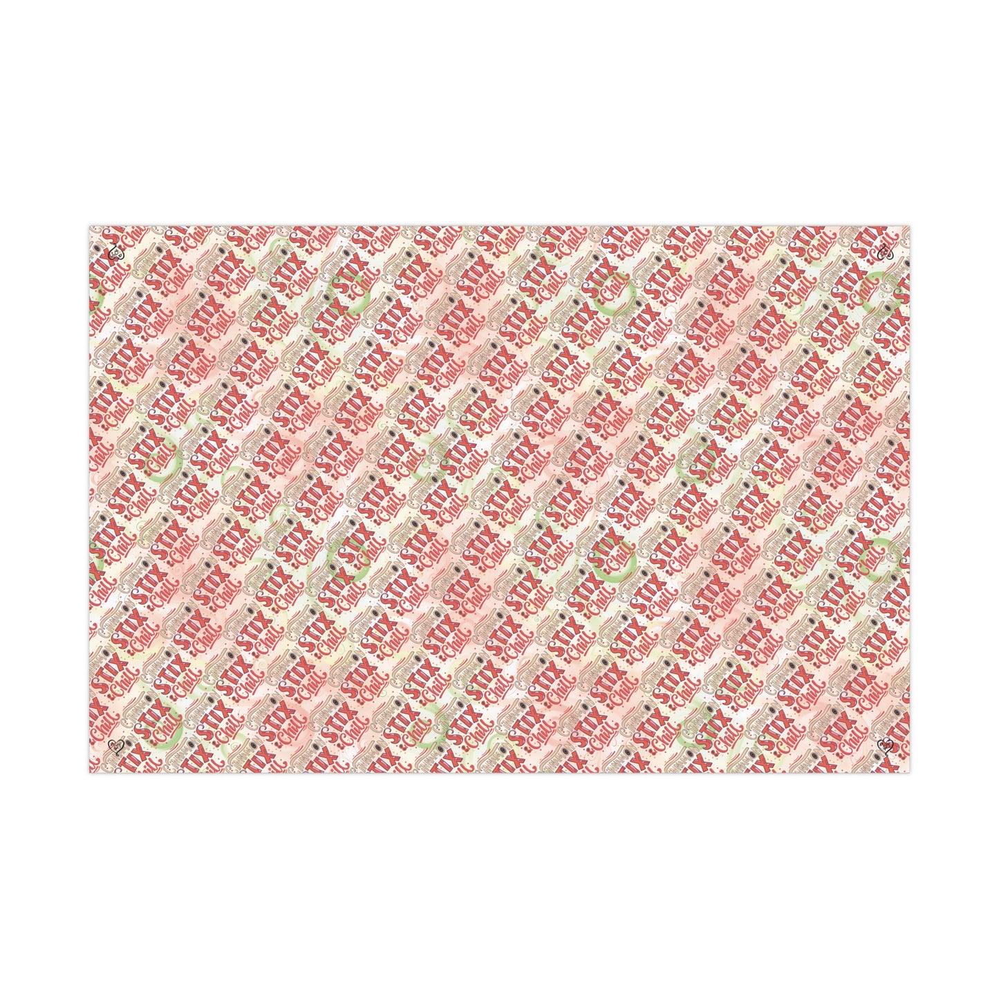 Cinnamon Stix & Chill Pattern (Christmas) Eco Gift Wrap Papers