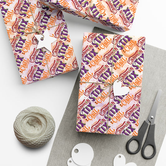 Cinnamon Stix & Chill Pattern (Halloween) Eco Gift Wrap Papers