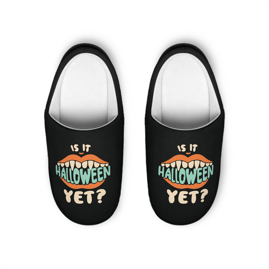 Is It Halloween Yet (Black) Women's Indoor Slippers