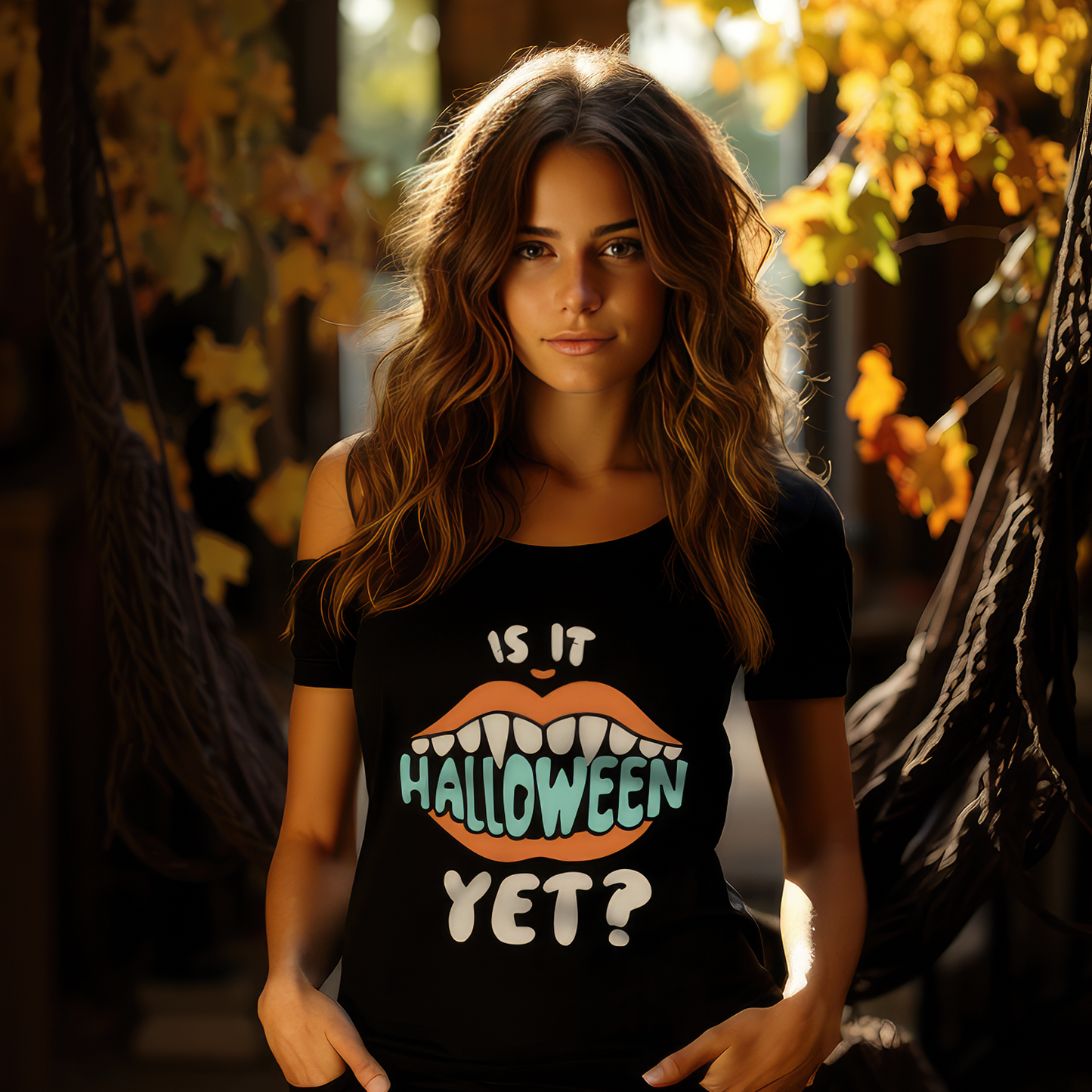 Is It Halloween Yet - Women's Off-Shoulder T-Shirt