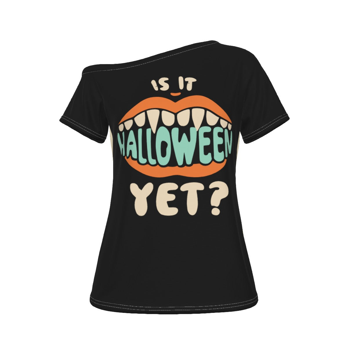 Is It Halloween Yet - Women's Off-Shoulder T-Shirt