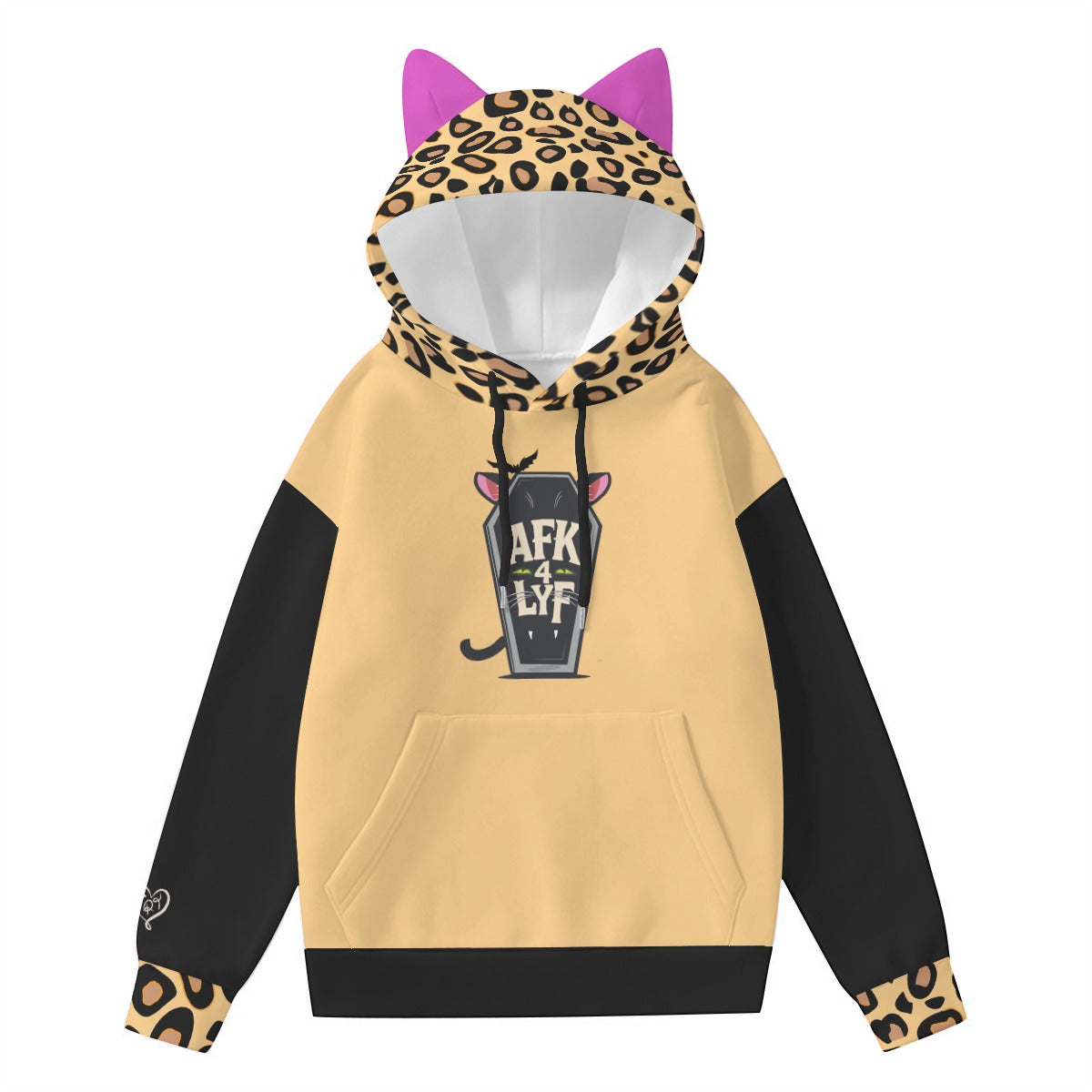 AFK 4 LYF (Cheetah) Women’s Hoodie With Cat Ears